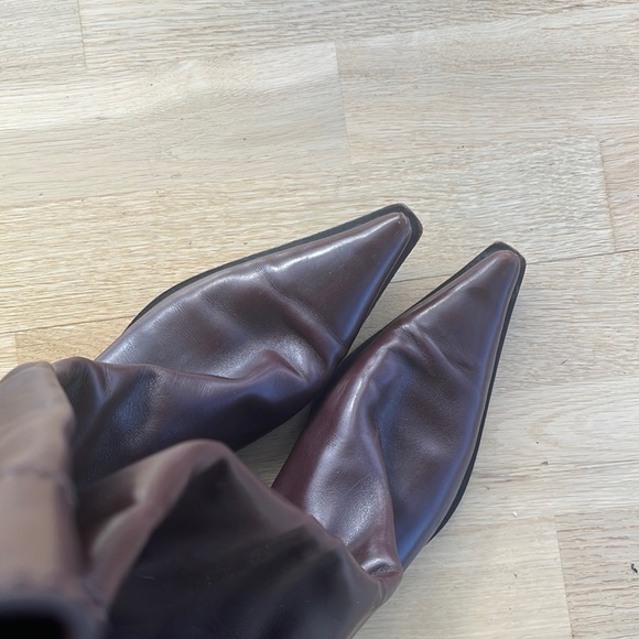 SERGIO ROSSI POINTY TOE RIDING BOOTS - Picture 4 of 15